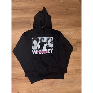 Whitney Houston Black Graphic Hoodie Sweatshirt Music Icon Tribute M